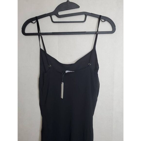 Rumored Vintage Slip Maxi Dress in Black 90s Y2K Minimal Classic Witchy Grunge - Picture 6 of 8